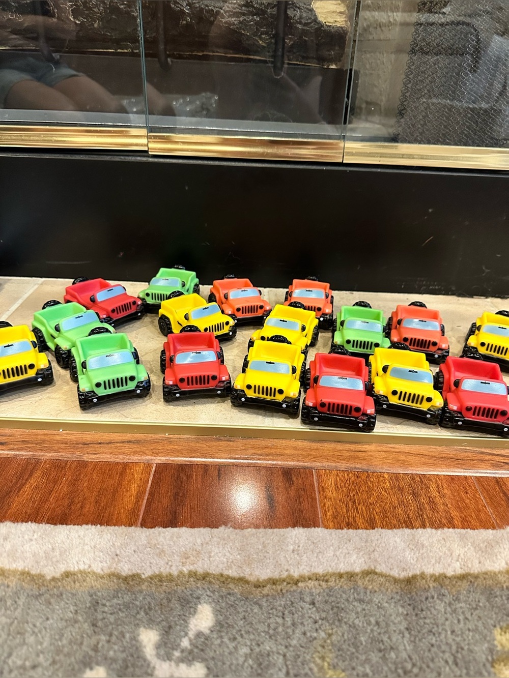 3.5 Inch Green Car Toy Match Most 2 in Rubber Ducks, Ducks for Jeeps Lot of 17